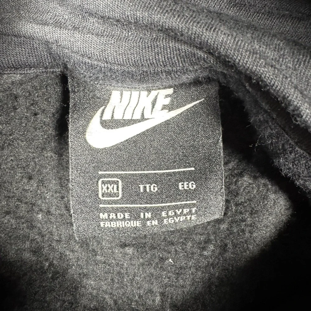 Nike Just Do It Hoodie Men's XXL Black Pullover Sweatshirt Spellout Swoosh Logo